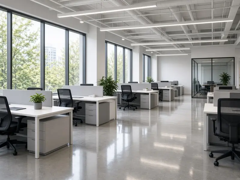 Clean, tidy open-plan office (illustrative image)