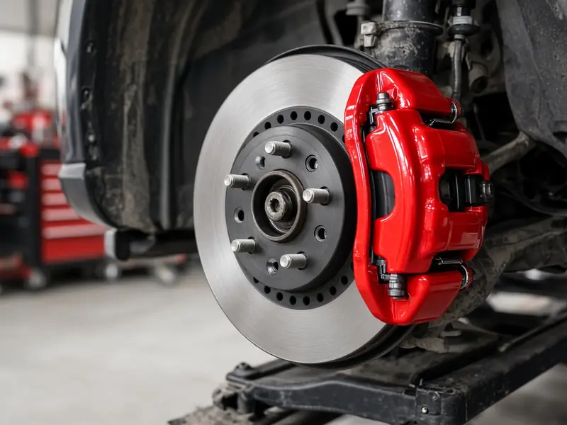 New brake rotor and caliper (illustrative image)